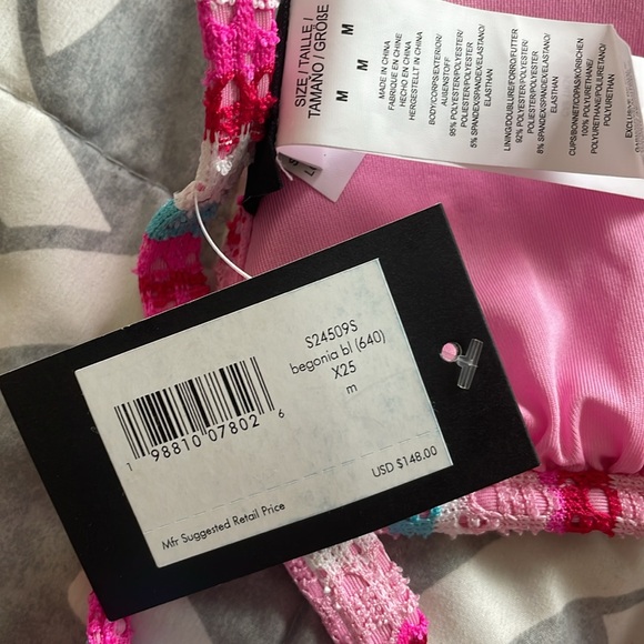 NWT KATE SPADE Colorful Striped Bikini Set SIZE MEDIUM - Picture 3 of 5